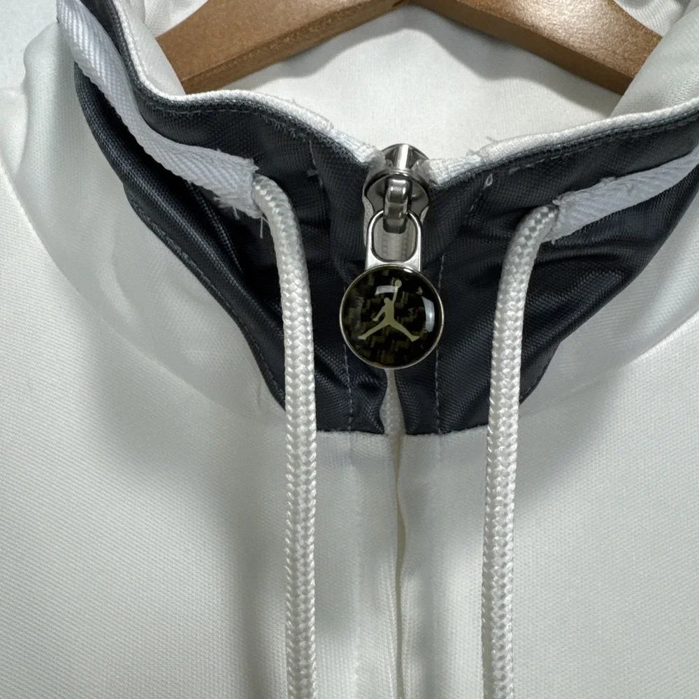 Nike Air Jordan XI Retro Knit Full Zip Jacket Cool Grey 11 Gray XXL Dri Fit - Picture 3 of 13